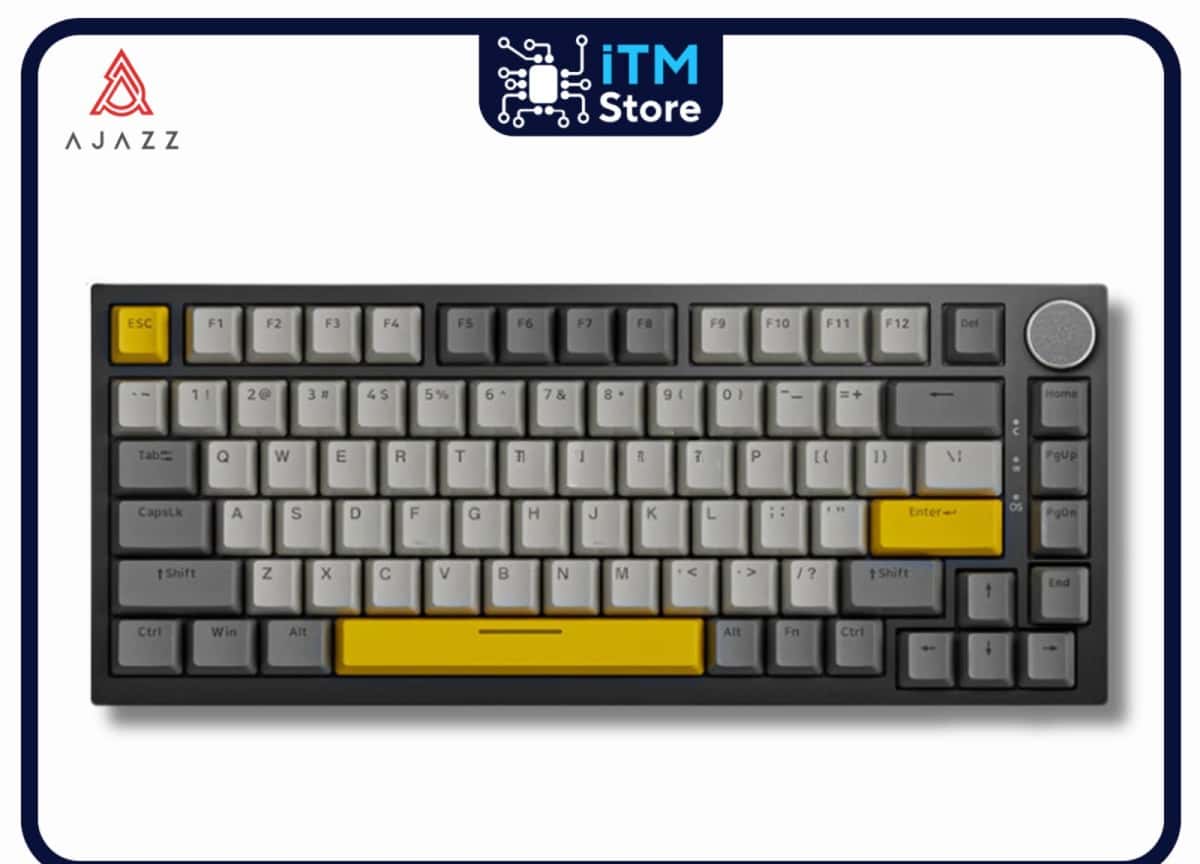 Mechanical keyboard Ajazz AK820 Gray White Yellow - Tenderyard