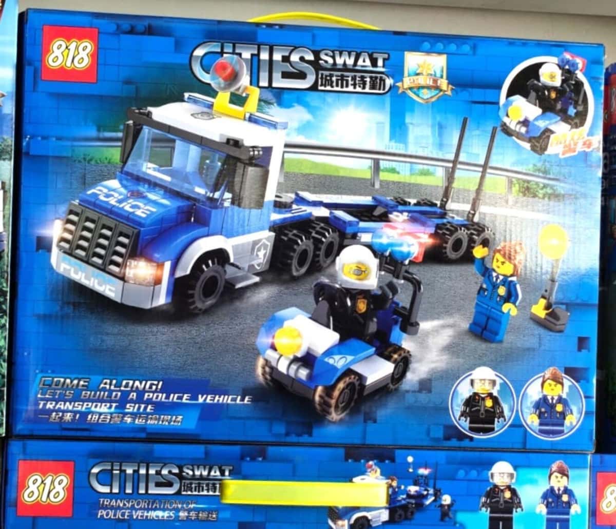 Construction Sets Police, SWAT and Travel Caravan - Tenderyard