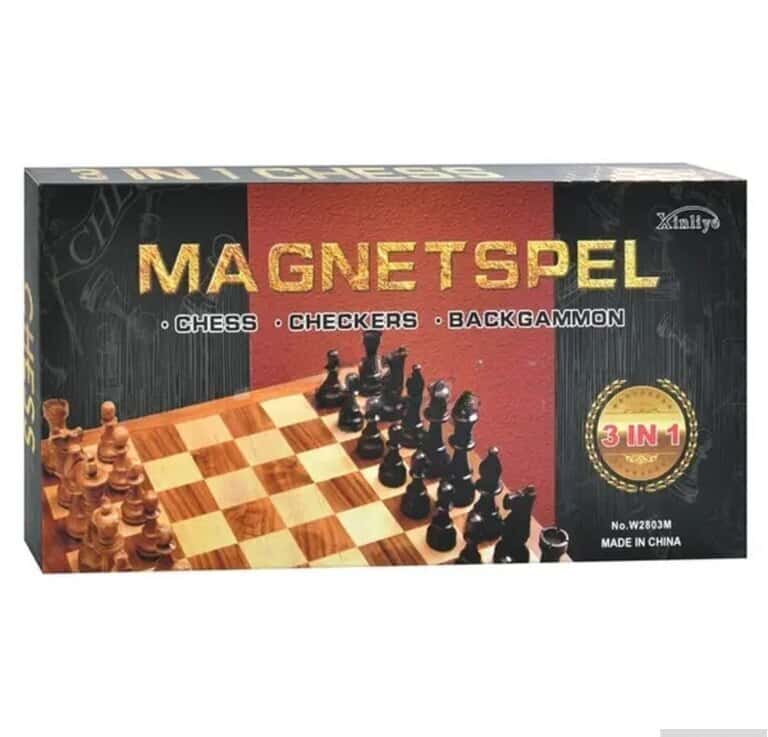 3-in-1 Wooden Chess, Checkers, and Backgammon Set - Tenderyard