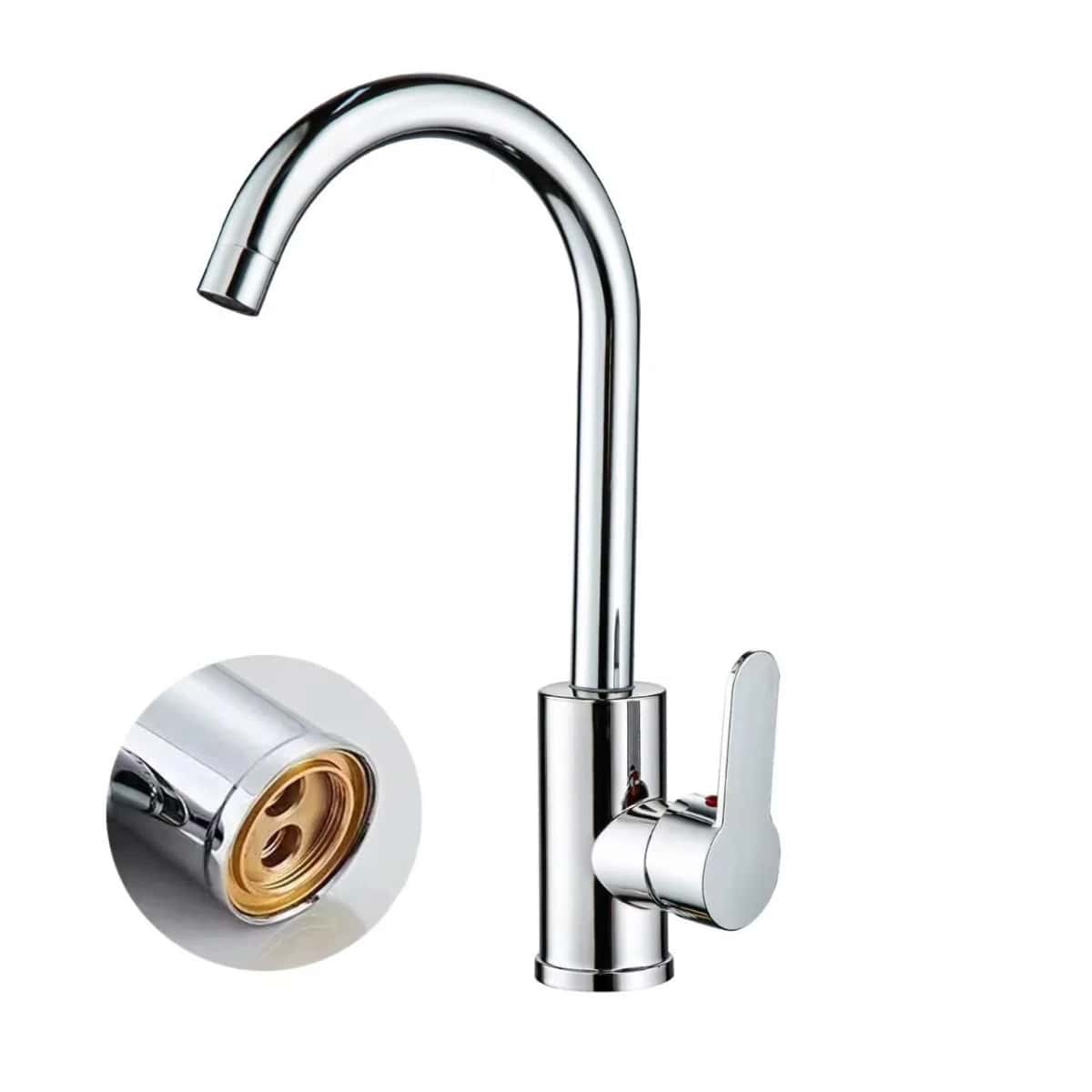 Kitchen faucet, Silver color - Tenderyard