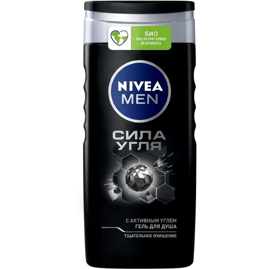 Гель для душа Nivea Men Сила угля, 250 мл - Tenderyard