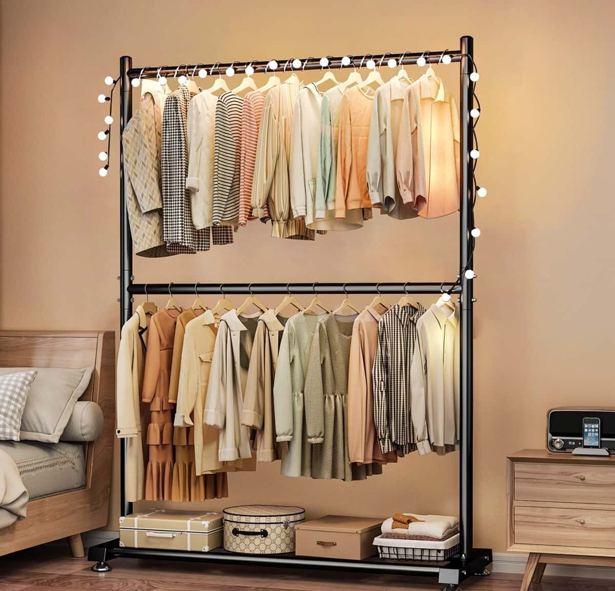 Clothes Rack Black color - Tenderyard
