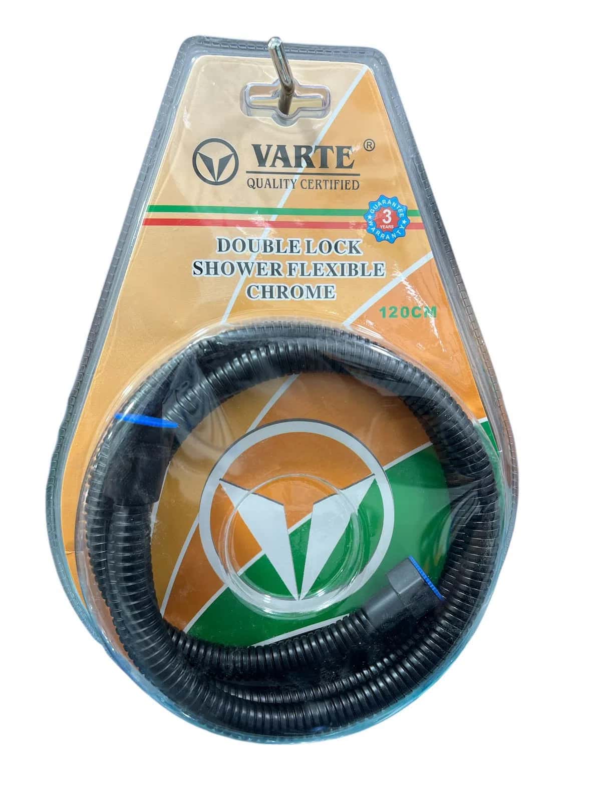 Shower hose Varte MS036, metal, black, 1.2 m - Tenderyard
