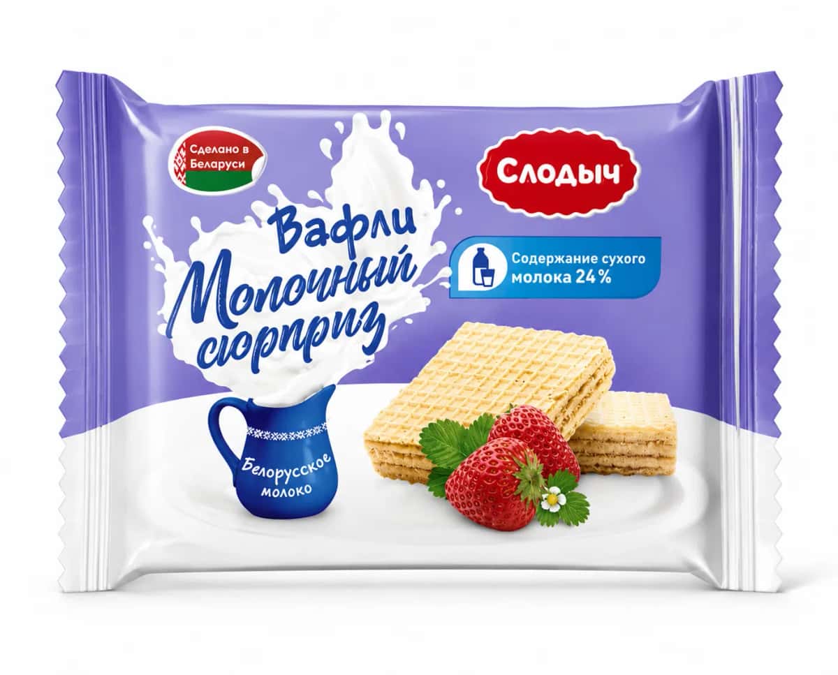 Slodych Milk Strawberry Wafers, 40 g - Tenderyard