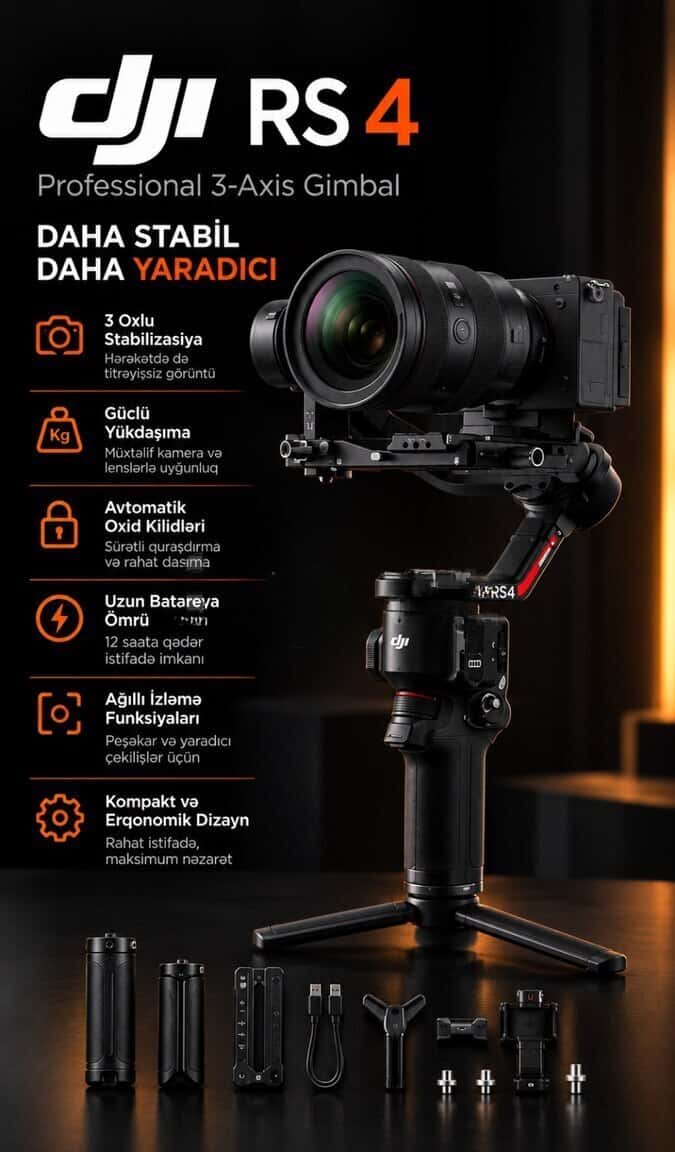 Camera stabilizer DJI RS 4 - Tenderyard