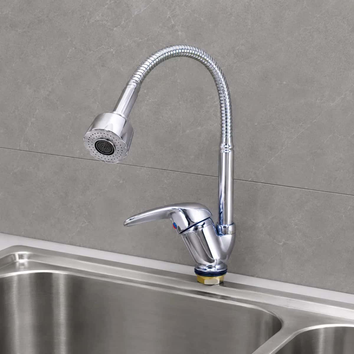 Kitchen faucet, Silver color - Tenderyard
