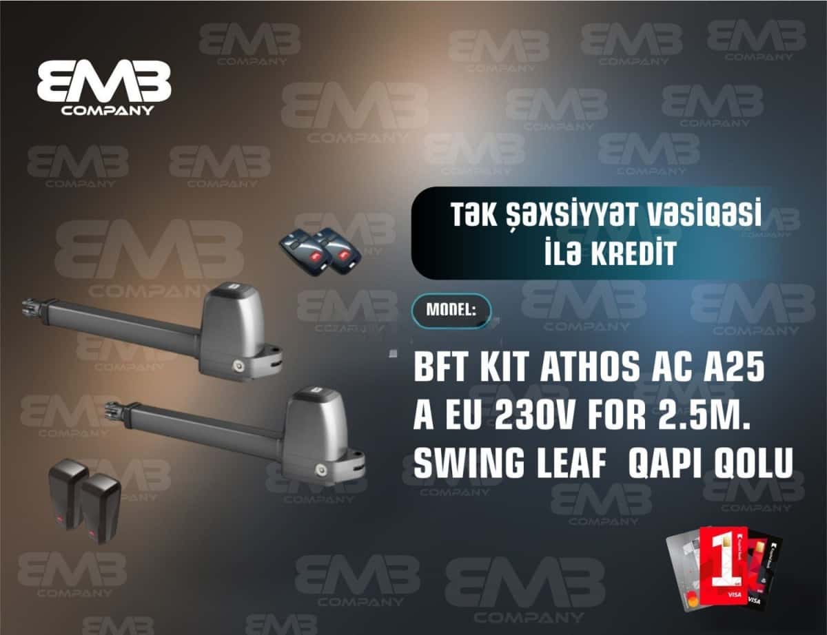 BFT Kit Athos AC A25 A EU 230V Gate Arm - Tenderyard