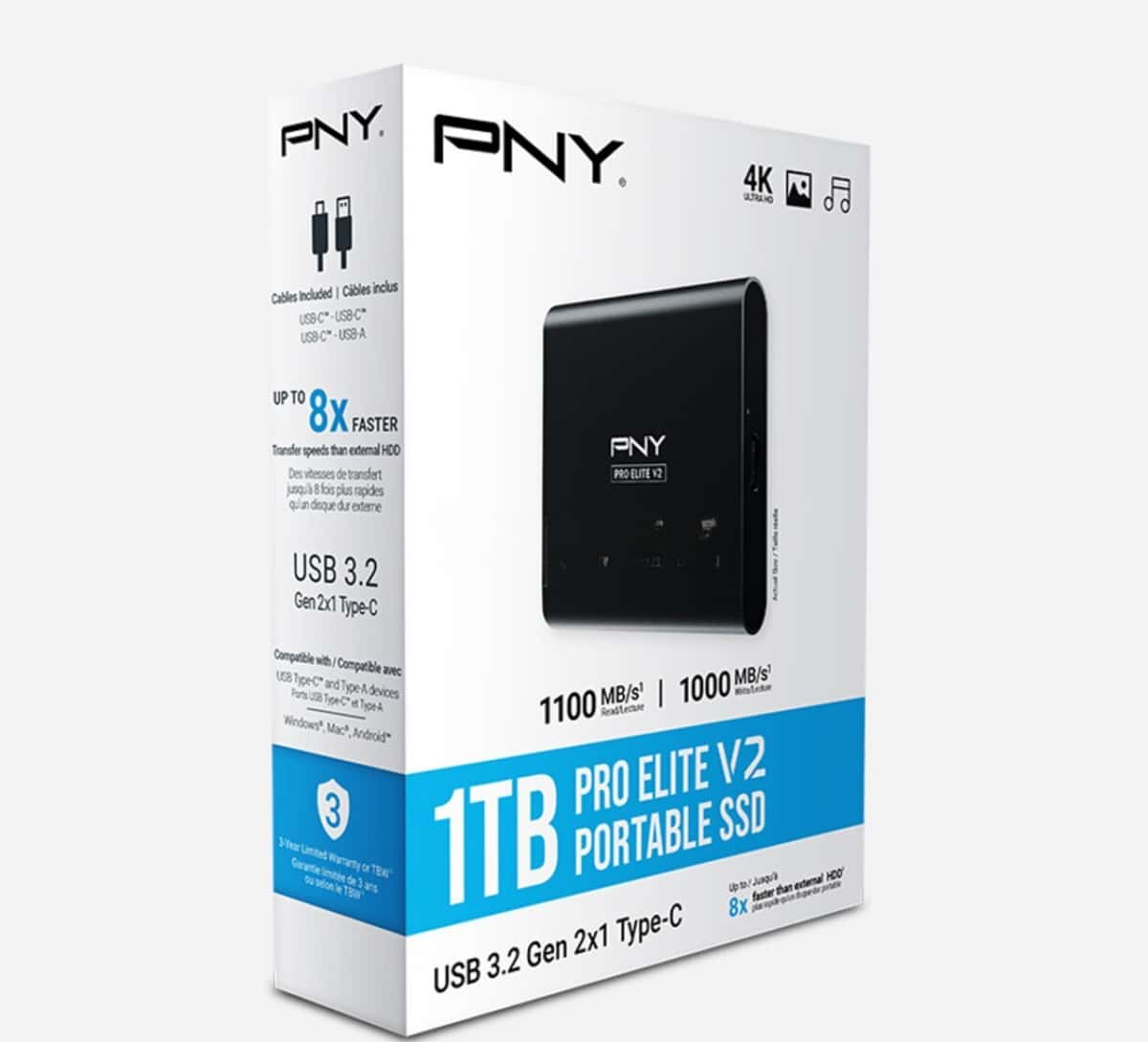 Xarici SSD PNY Pro Elite V2 1TB - Tenderyard