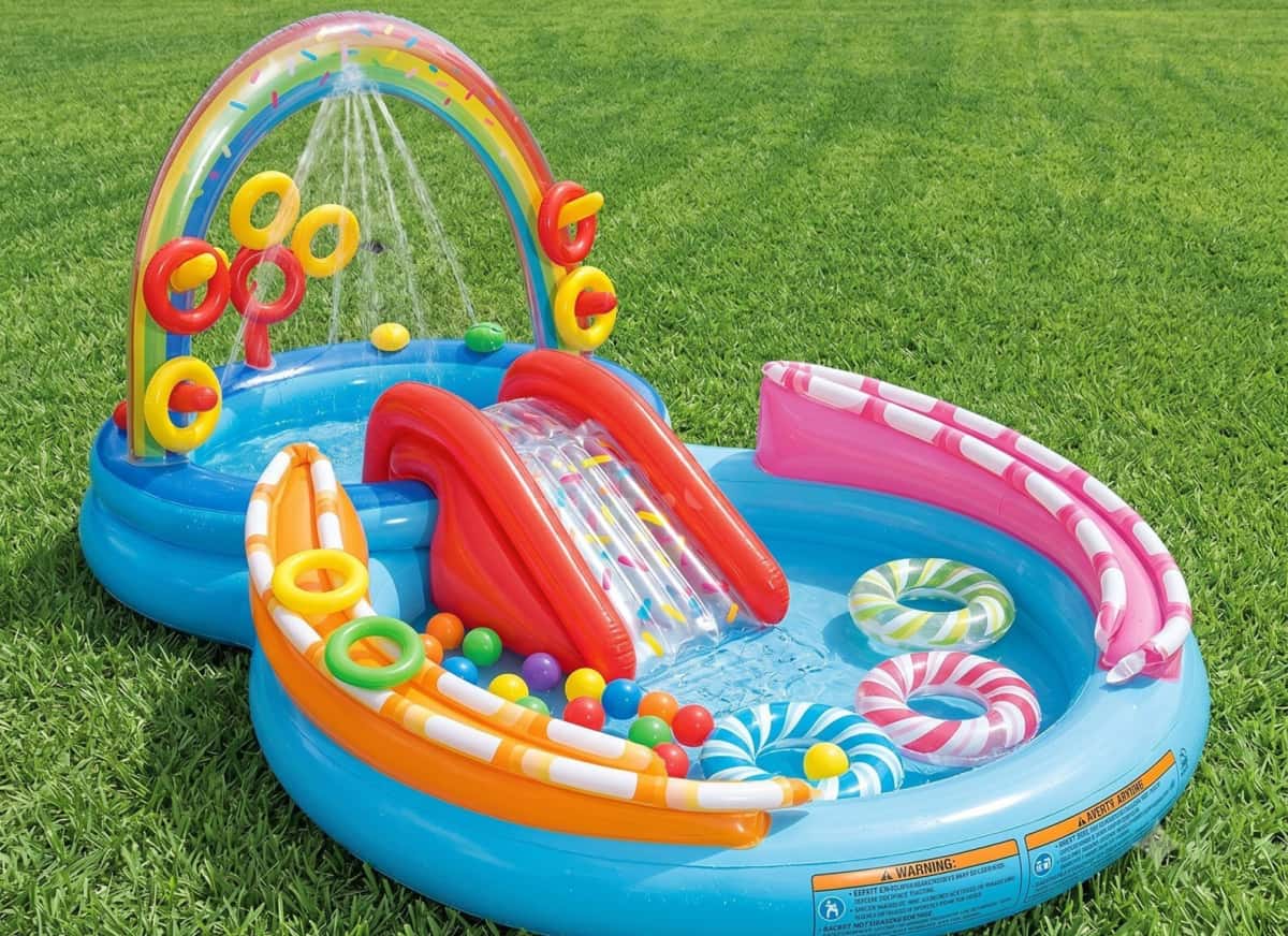 Intex 57453 Rainbow Inflatable Play Center - Tenderyard