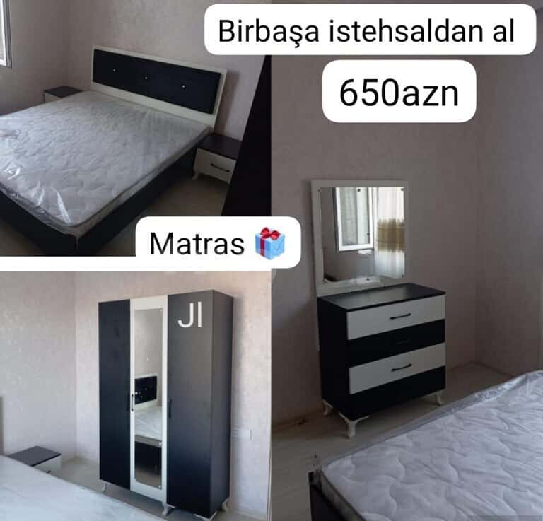 Laminate material bedroom set, Mixed color - Tenderyard