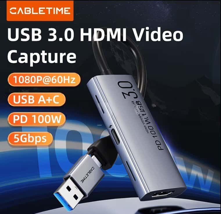 Video capture card USB to HDMI 4K - Tenderyard