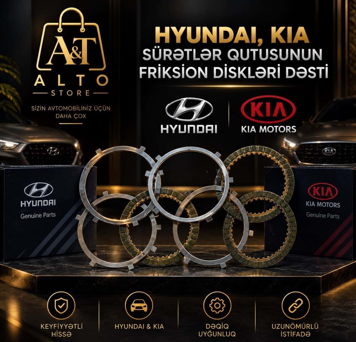 Friction disc set for Hyundai and Kia - Tenderyard