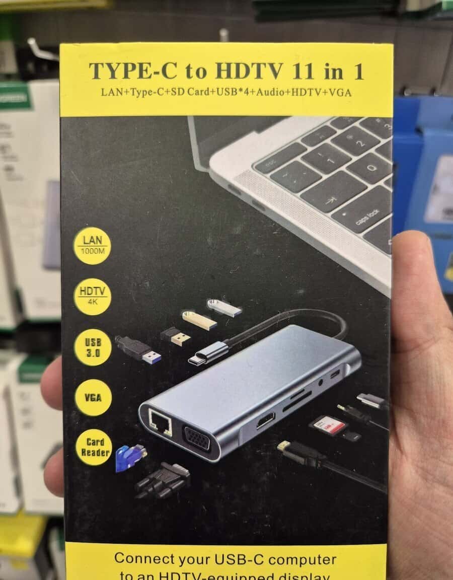 Type-C to HDTV 11-in-1 Multiport Hub Dokstansiya - Tenderyard