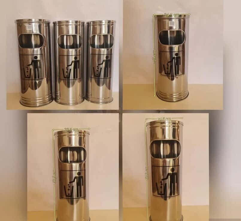 Chrome trash bin - Tenderyard
