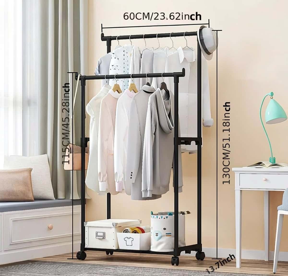 Clothes Rack Black color - Tenderyard
