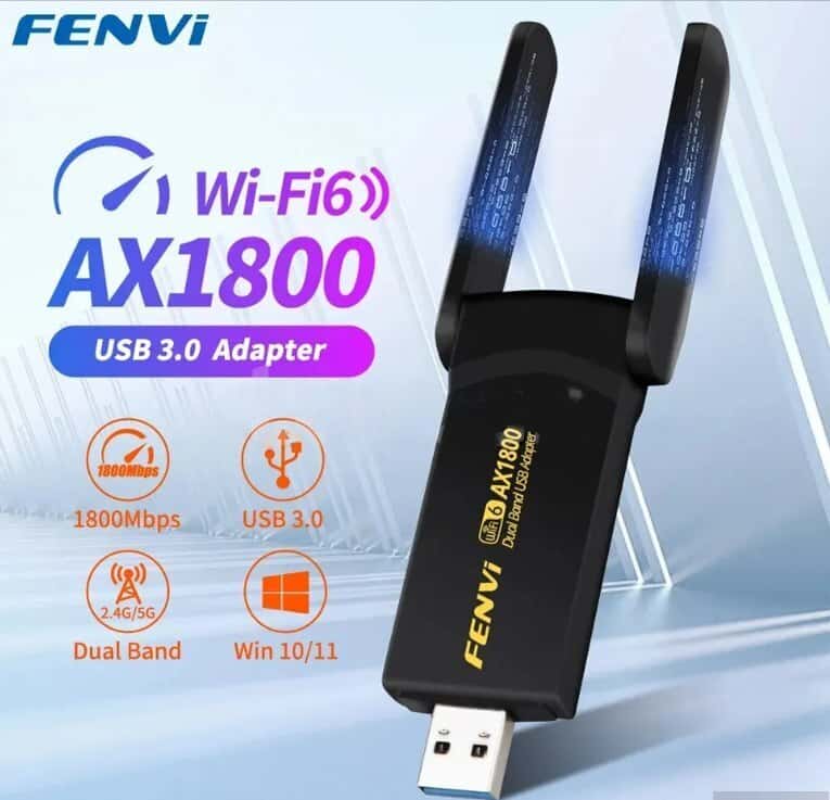 Wi-Fi adapter USB 6 1800Mbps - Tenderyard