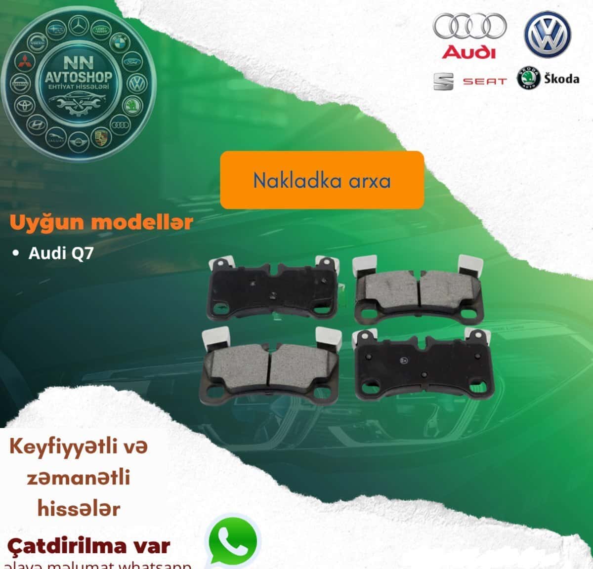 Arxa əyləc bəndləri Audi Q7 - Tenderyard