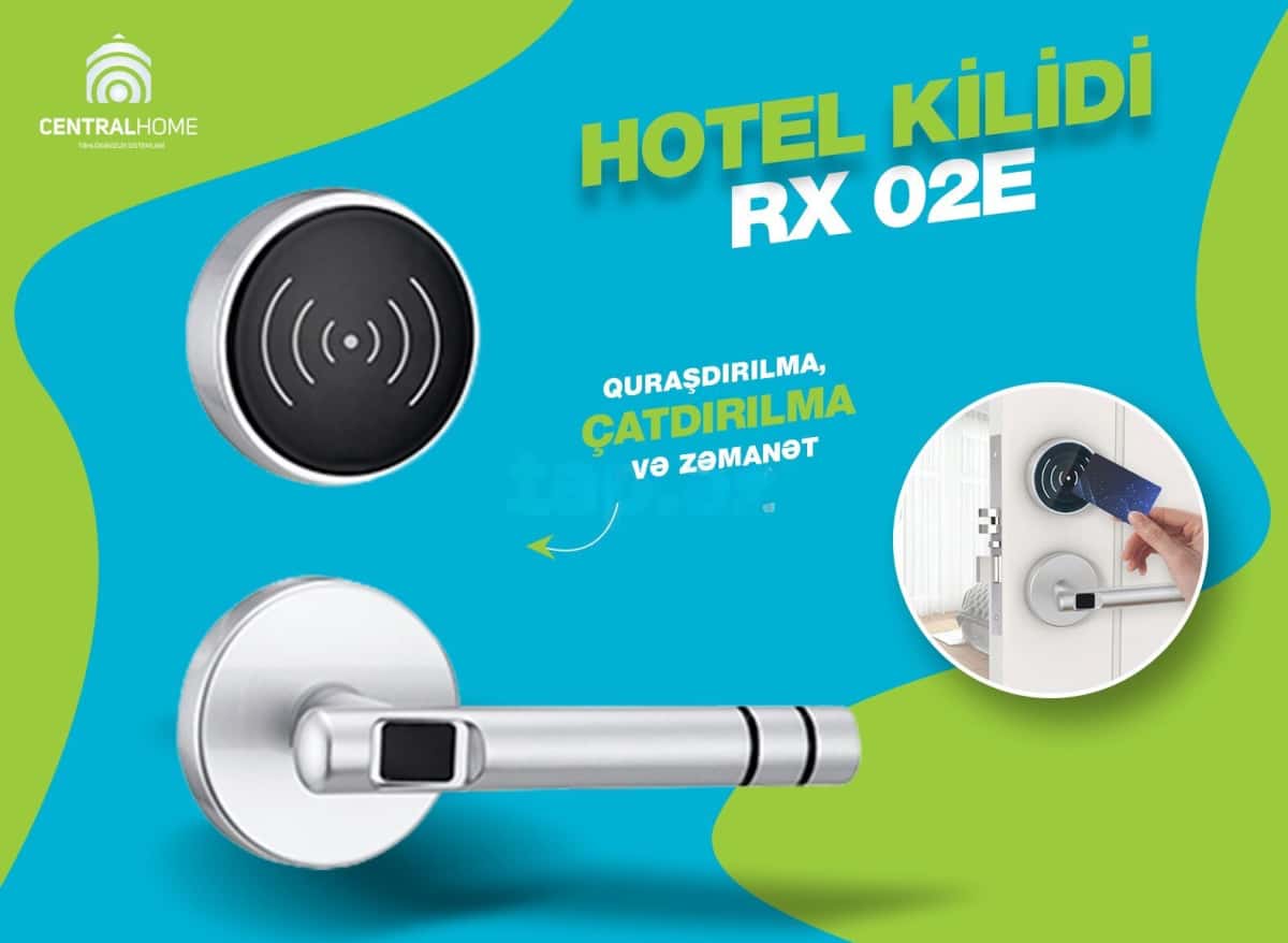 Hotel lock RX 02E with RFID card - Tenderyard