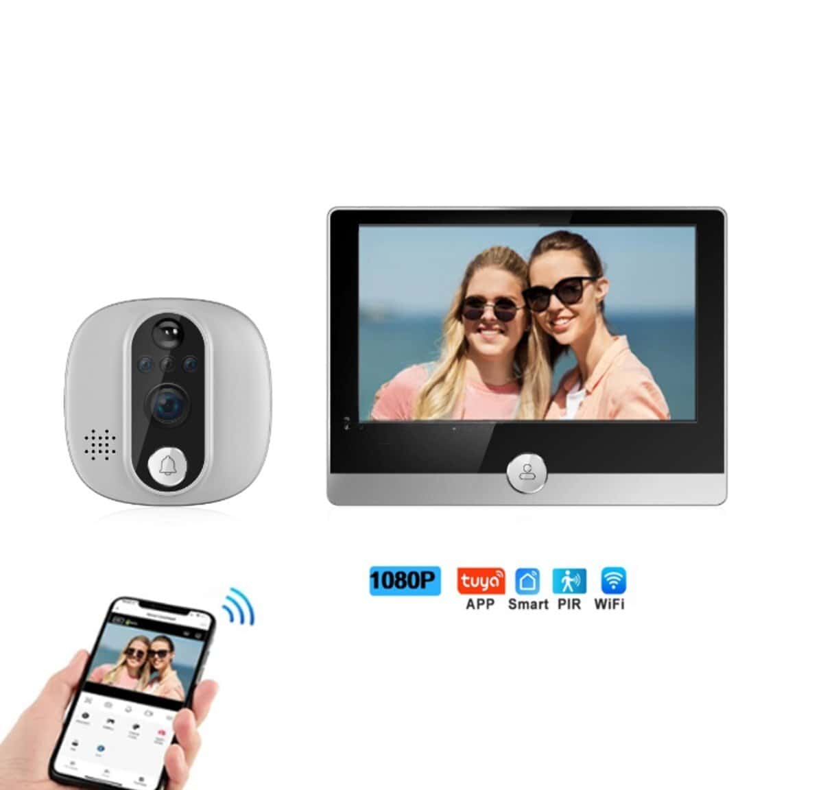 Video intercom WI-200 wireless 1080p - Tenderyard