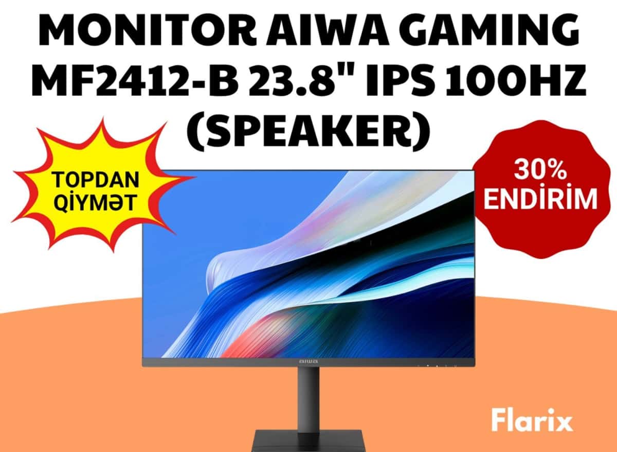 Aiwa Gaming MF2412-B 23.8" IPS 100Hz Monitor - Tenderyard