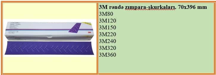 3M rəndə zımpara-şkurkaları - Tenderyard