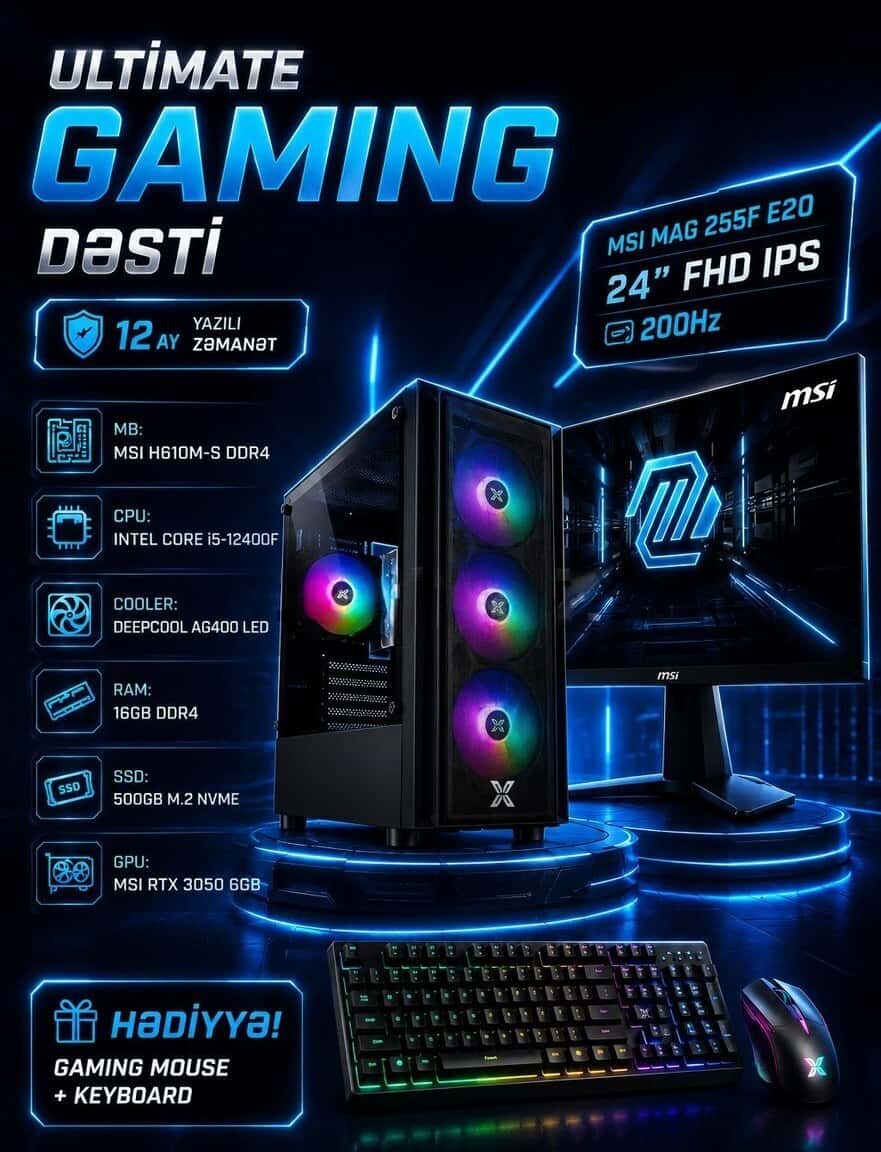 Gaming PC Mega-027 i5-12400F RTX 3050 - Tenderyard