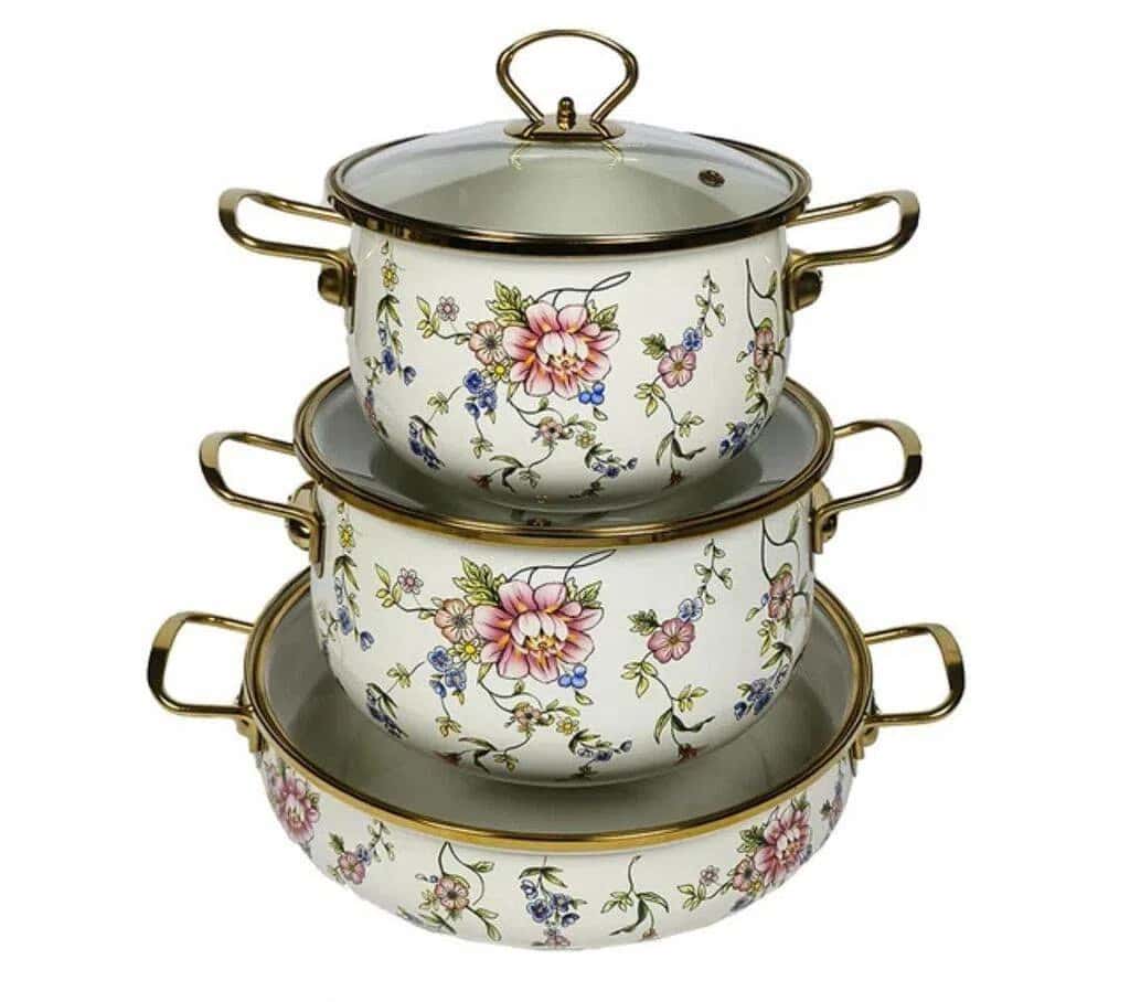 Pot Iron material, White color - Tenderyard