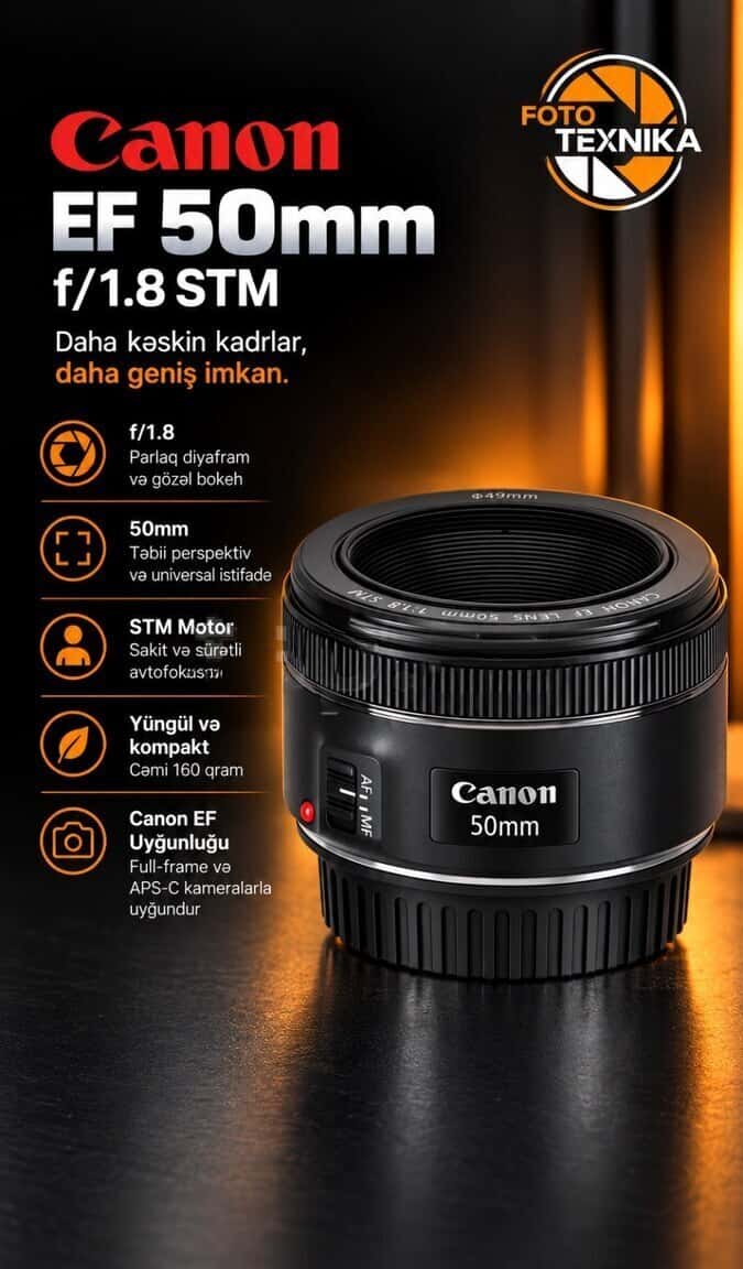 Объектив Canon EF 50mm f/1.8 STM - Tenderyard