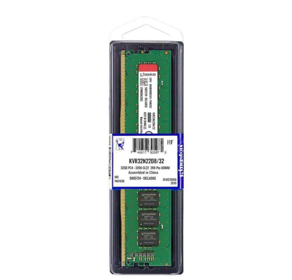 RAM Kingston DDR4 32GB 3200MHz - Tenderyard