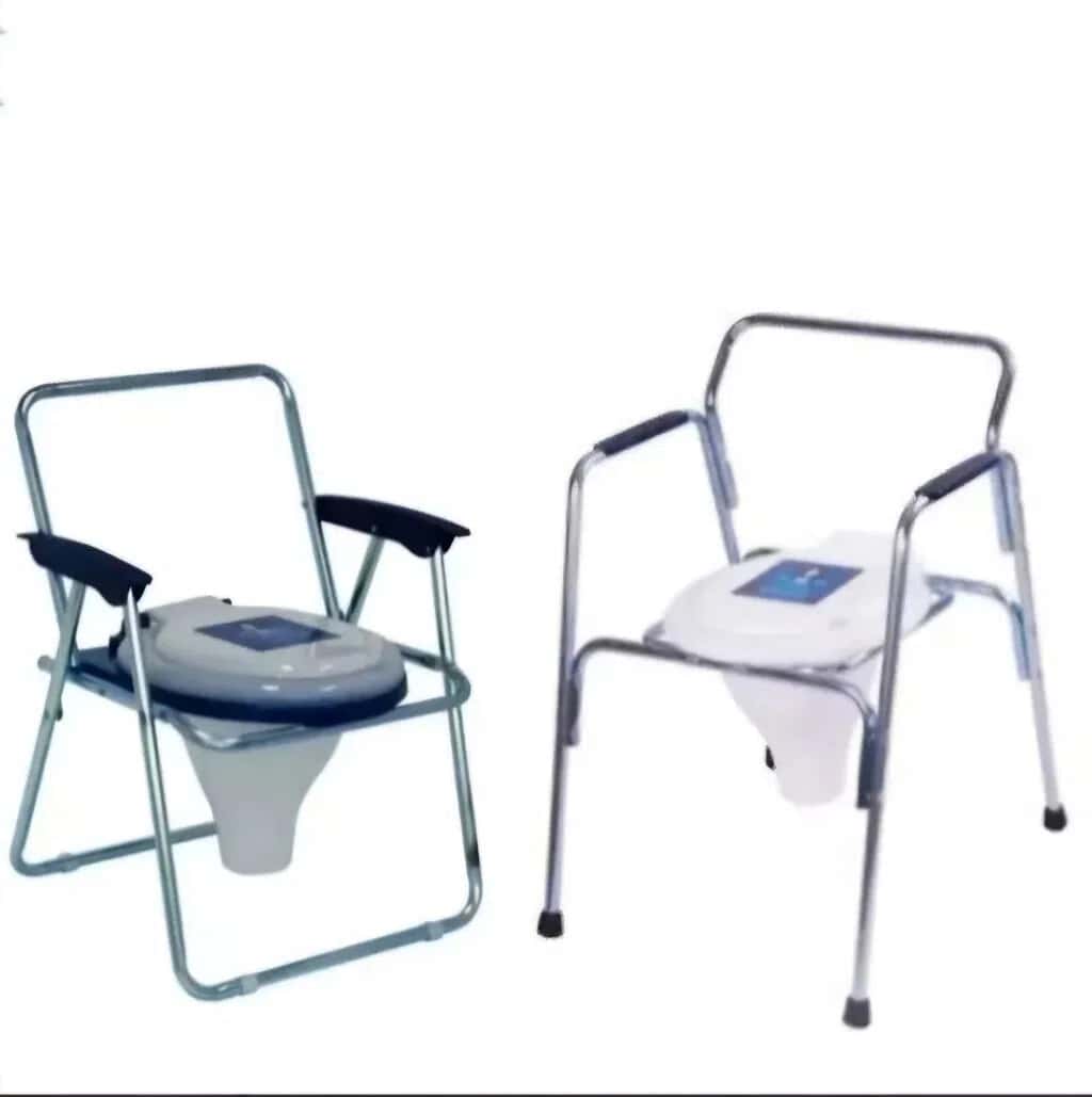 Foldable sanitary toilet chair for disabled and patients - Tenderyard