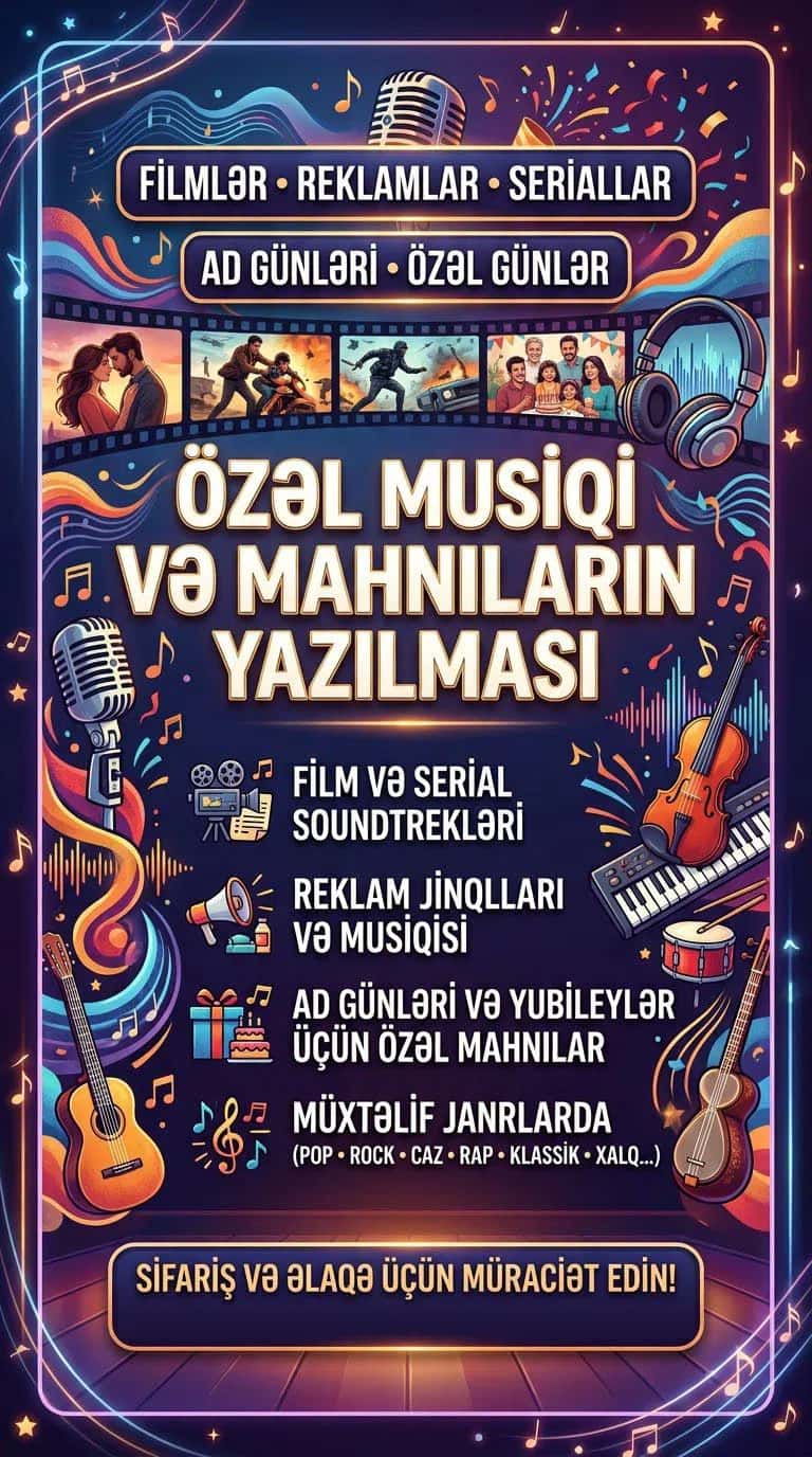 Musiqi yazılması xidməti - Tenderyard