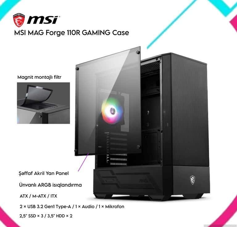 Computer case MSI MAG Forge 110R - Tenderyard