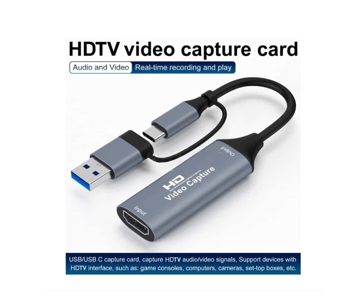 Карта видеозахвата Type-C to HDMI 1080p 30Hz - Tenderyard