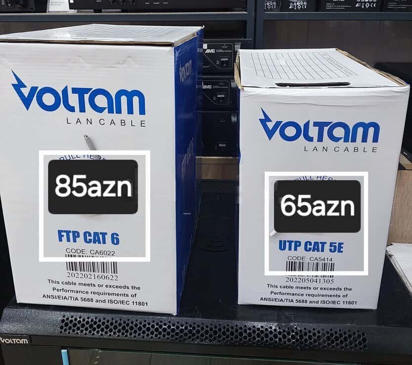 Voltam UTP Cat5e and FTP Cat6 LAN Cable - Tenderyard