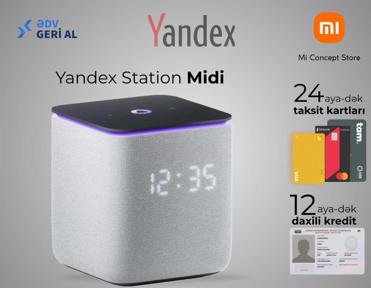 Smart speaker Yandex Station Midi Grey - Tenderyard