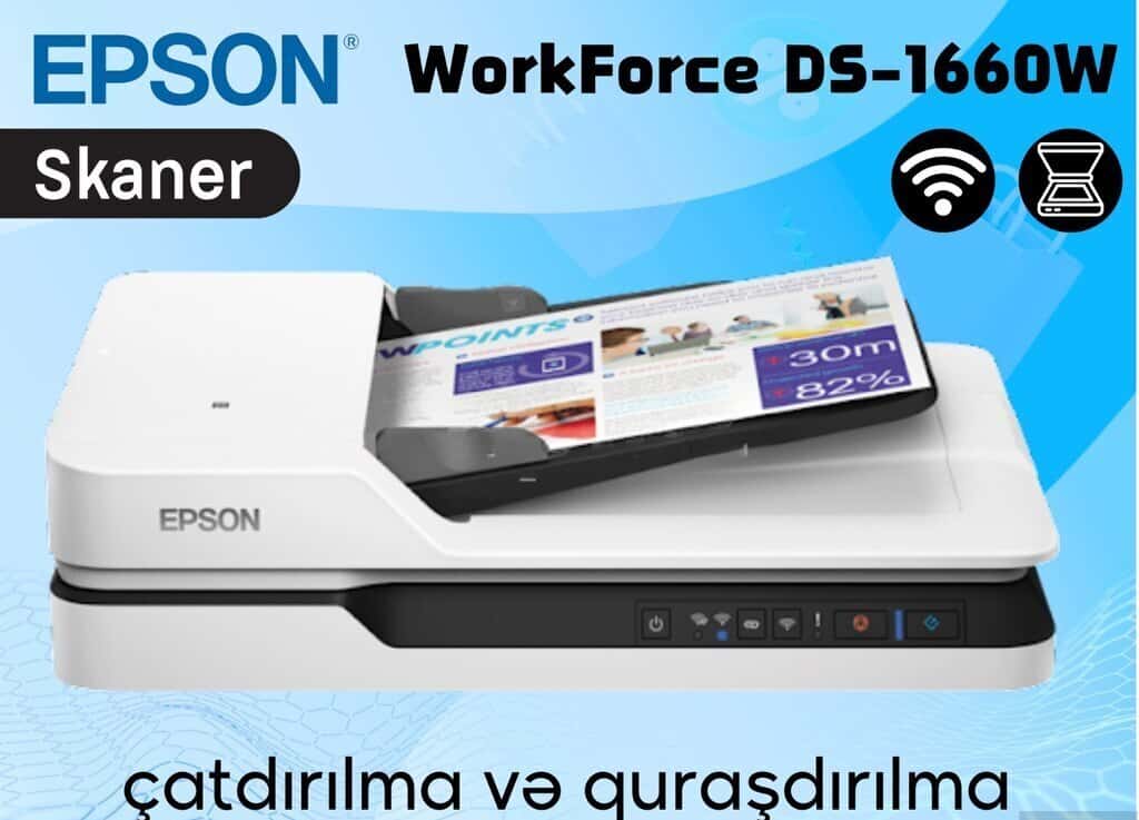 Epson WorkForce DS-1660W Document Scanner - Tenderyard