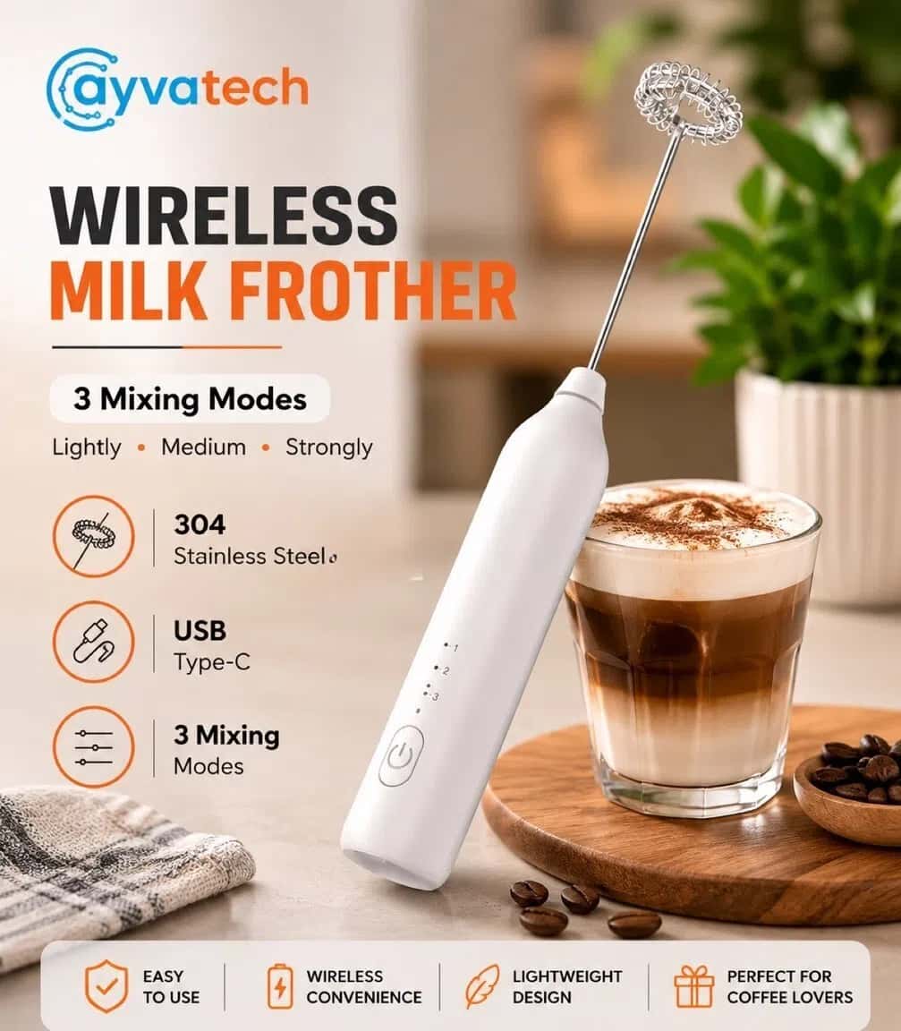 Wireless milk frother with USB charging - Tenderyard
