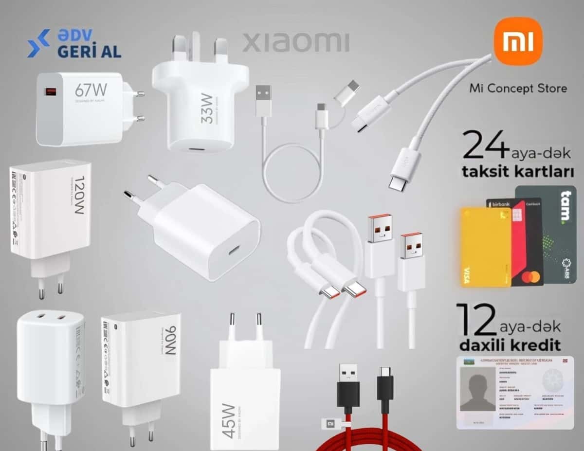 Xiaomi adapter and USB cable models - Tenderyard