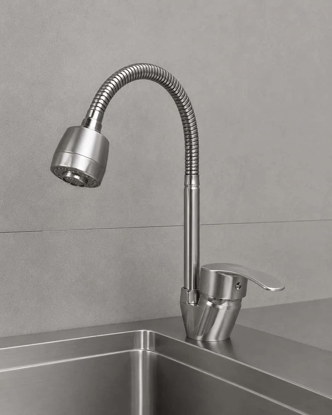 Kitchen faucet, Silver color - Tenderyard