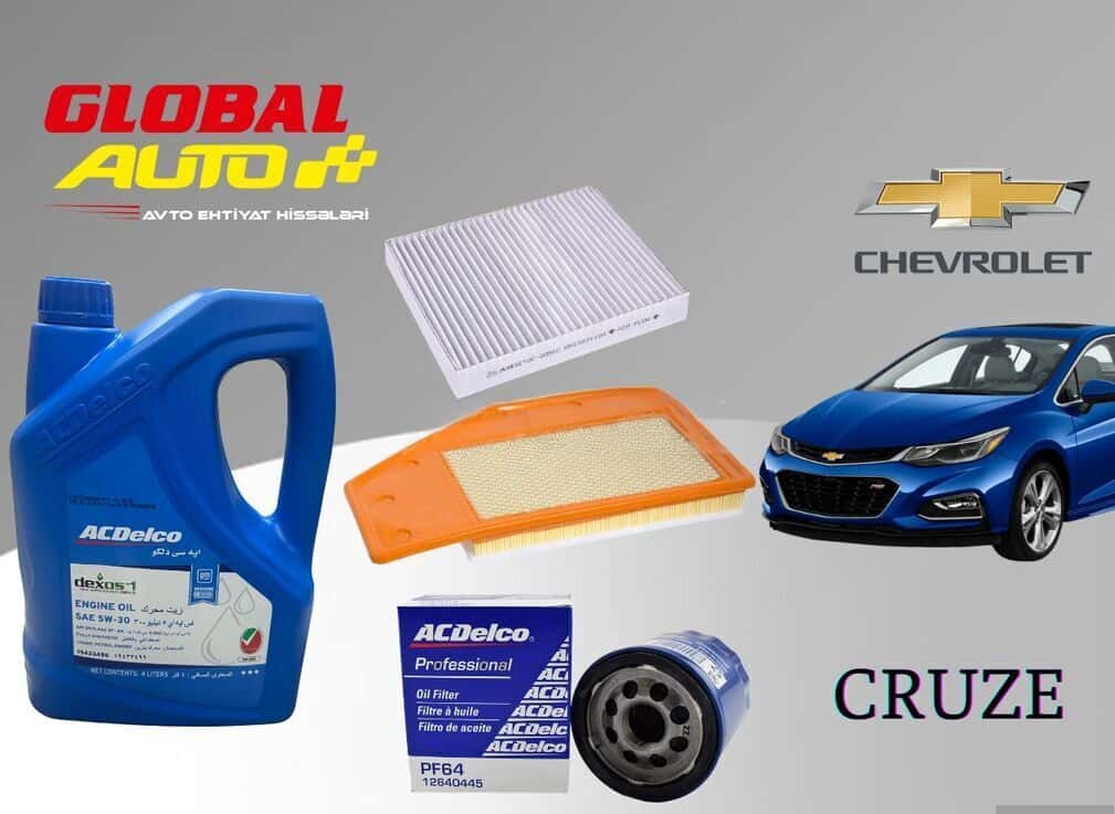 Filter kit for Chevrolet Cruze 2016-2024 - Tenderyard