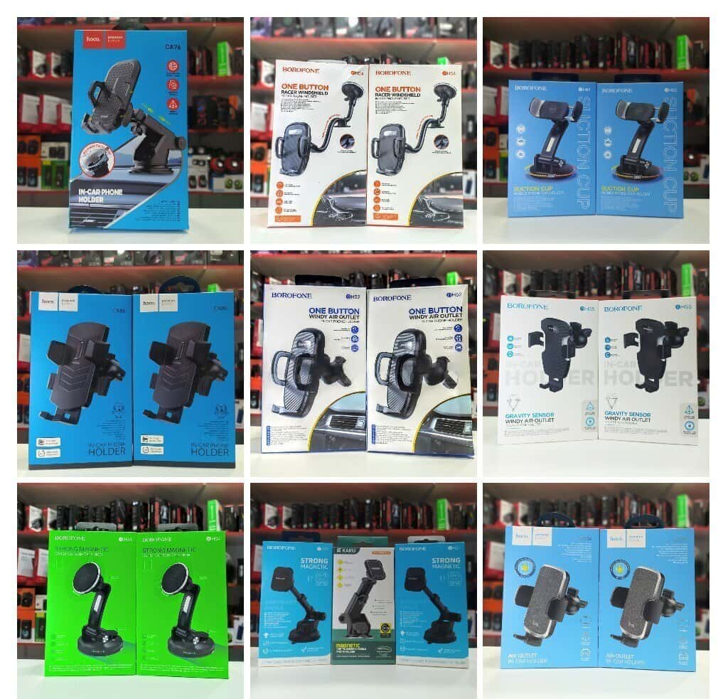 Phone holders for cars (Hoco, Borofone, Baseus) - Tenderyard