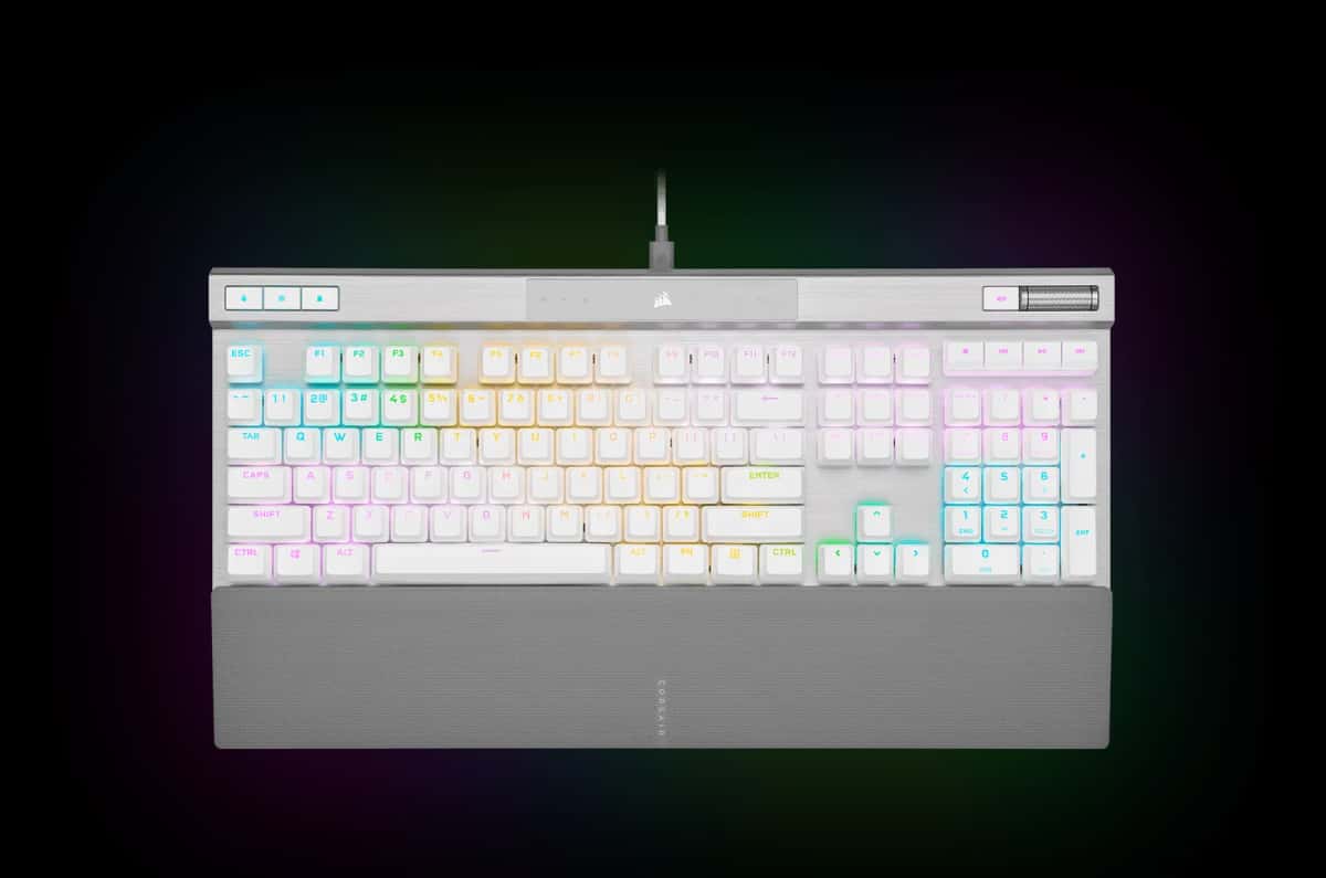 Corsair Gaming Keyboard, Color White - Tenderyard