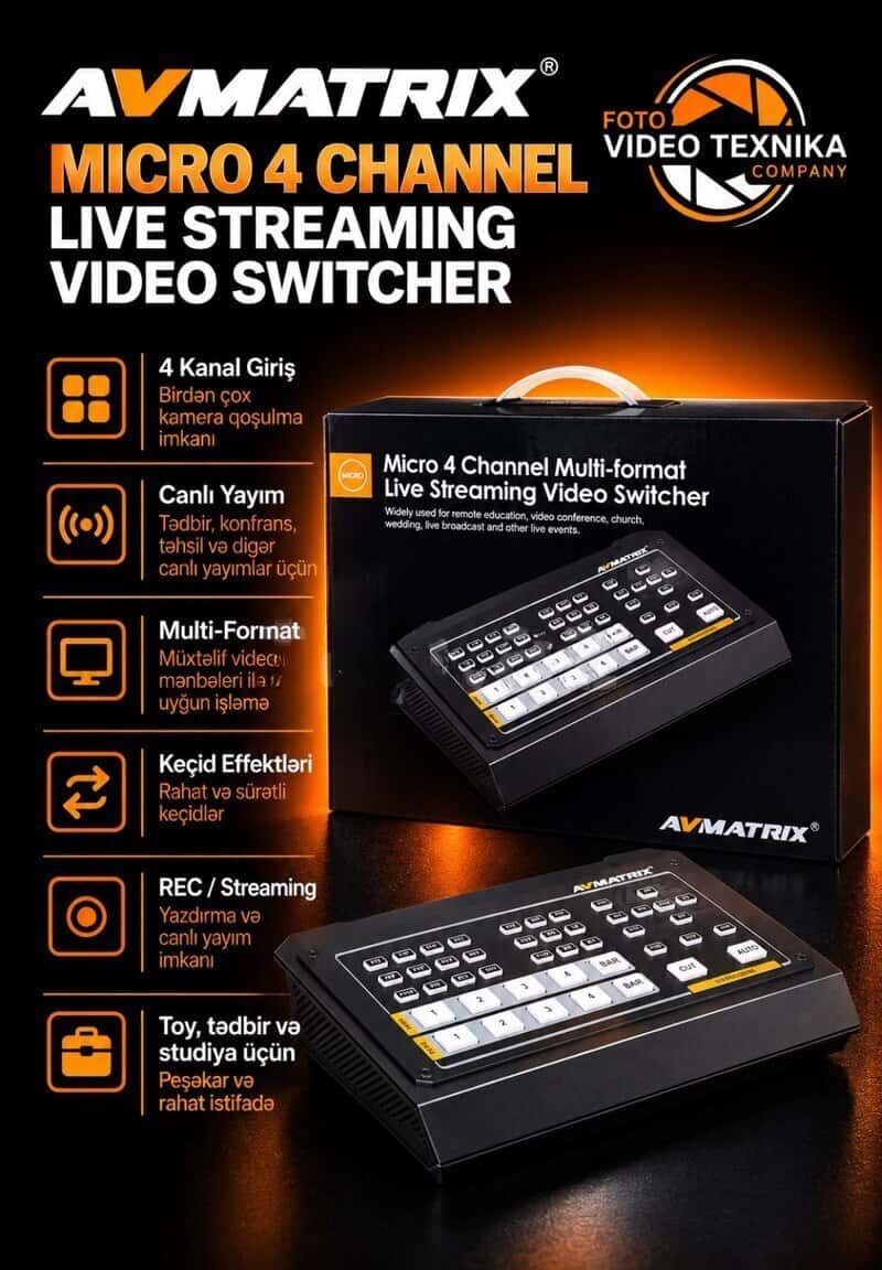 Video mikser AVMatrix Micro 4 kanal - Tenderyard