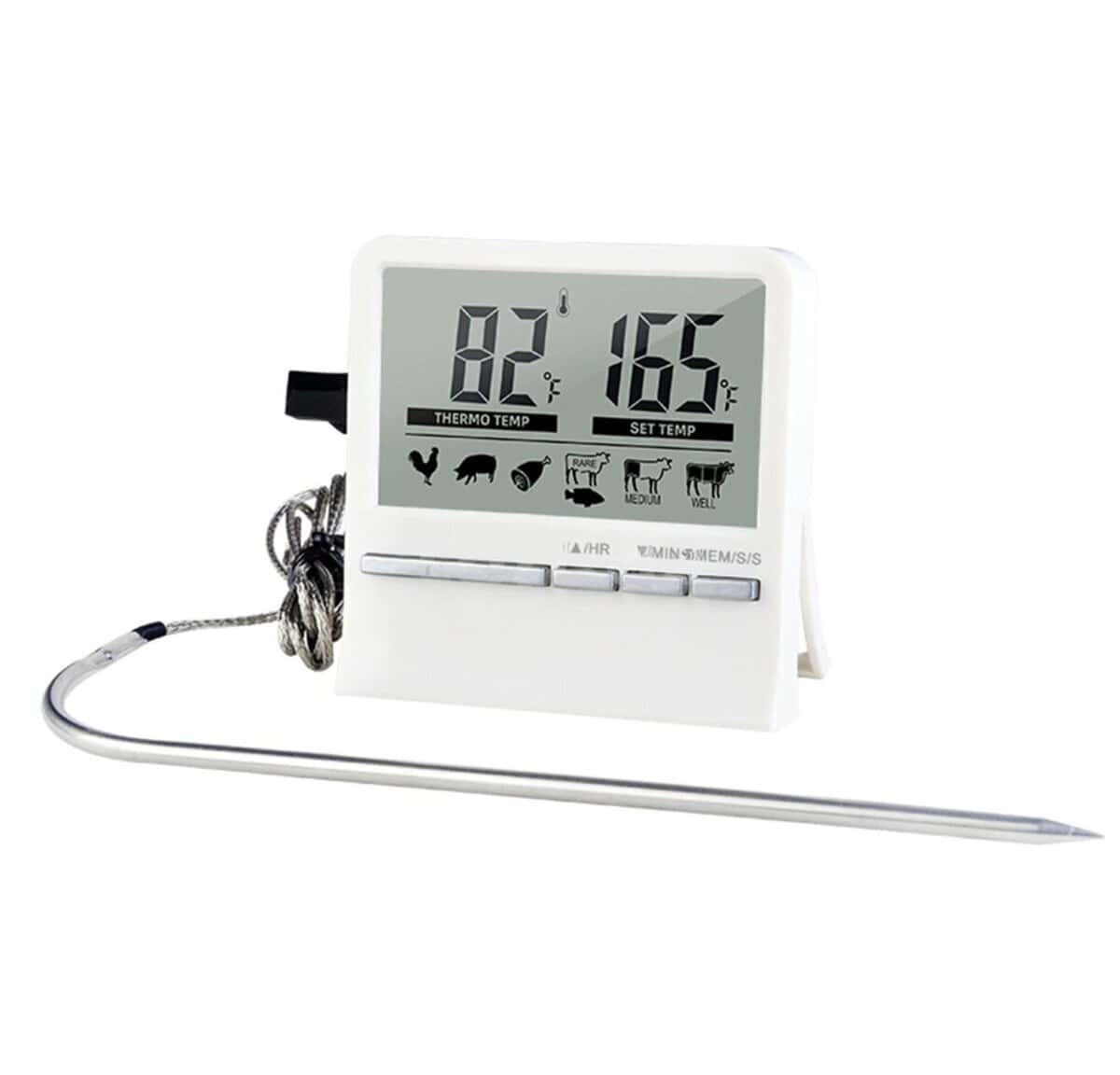 Electronic food thermometer stainless steel - Tenderyard