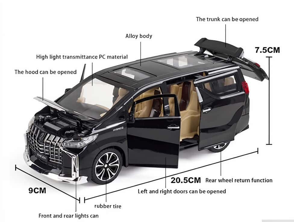 Che Zhi Toyota Alphard Model Oyuncaq Maşın - Tenderyard