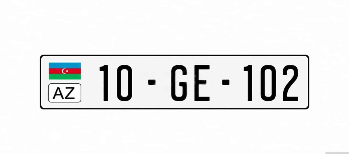 Автомобильный номерной знак 10-GE-102 - Tenderyard