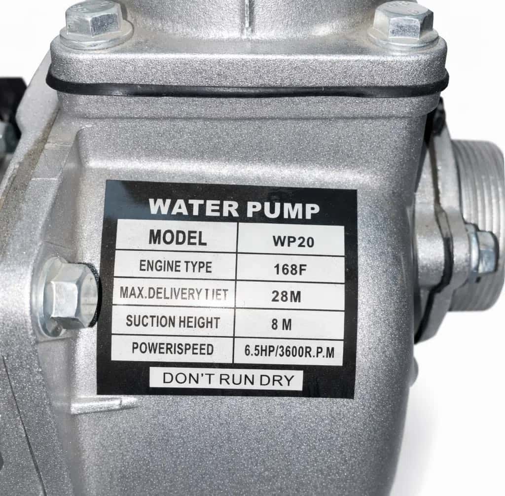 WP-20 Gasoline Surface Water Pump 6.5 HP - Tenderyard