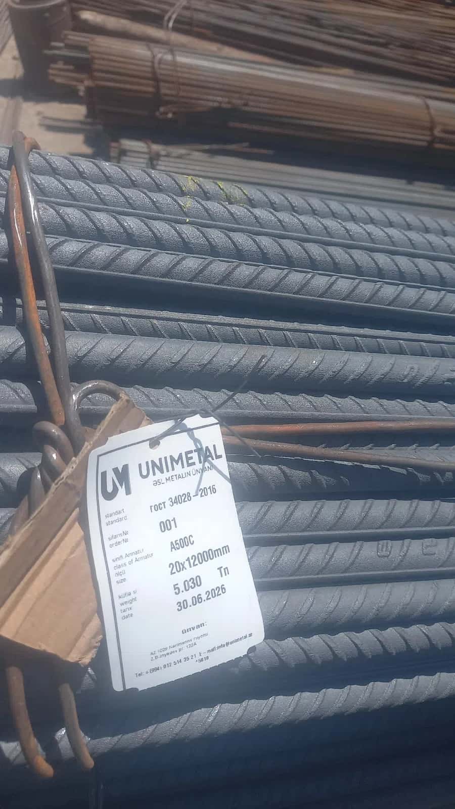 Unimetal A500C Rebar from 10mm to 32mm diameter - Tenderyard