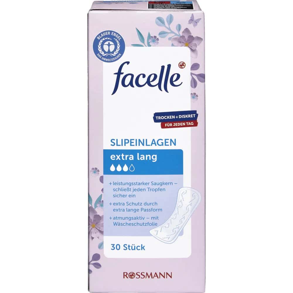 Facelle Slipeinlagen Extra Long Daily Pads, 30 pieces - Tenderyard