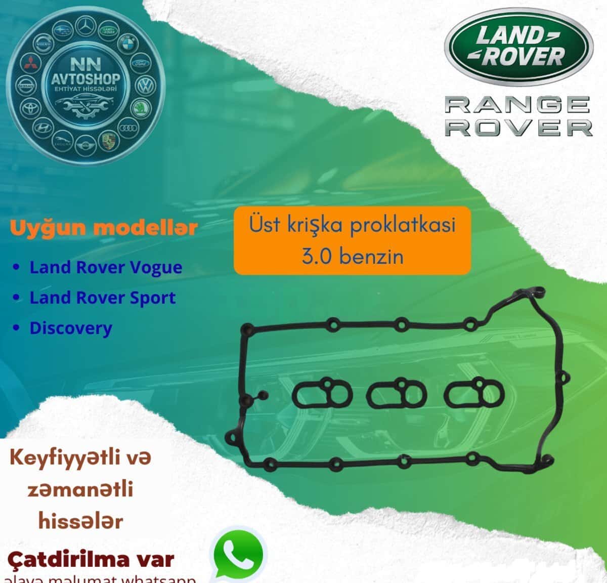 Üst qapaq araqatı rezini Range Rover Vogue 3.0 - Tenderyard